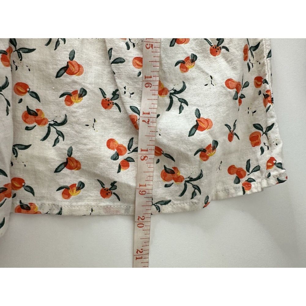 Abercrombie & Fitch Top Womens‎ XS Linen Blend Flutter Sleeve Blouse New - Picture 8 of 8